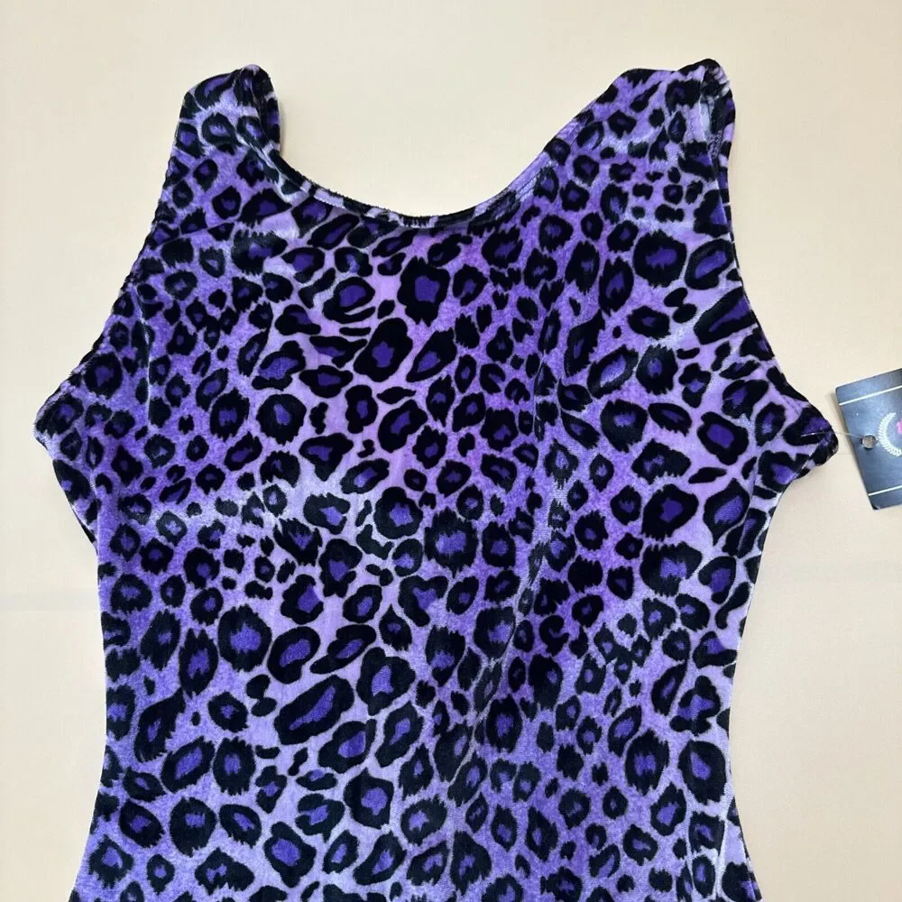 Eurotard Dance, Ballet, Gymnastics, Biketard Leotard Purple Large New